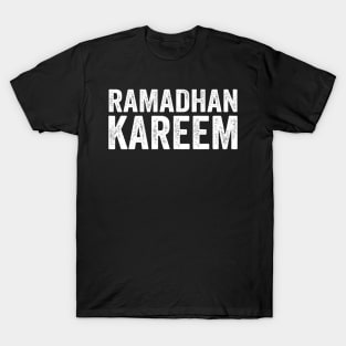 Ramadhan Kareem - Text Style White Font T-Shirt
